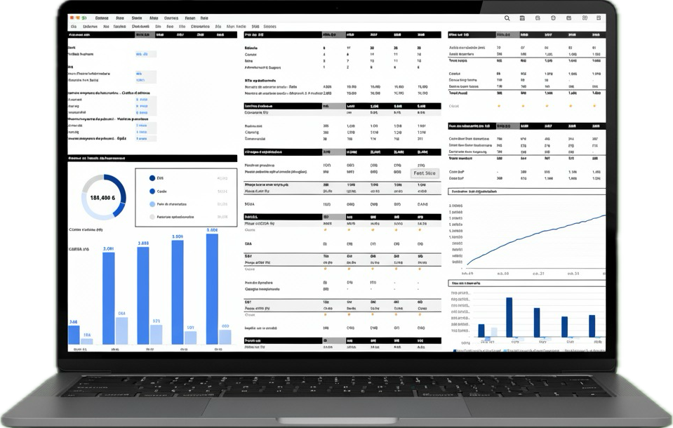 Aperçu du template de Business Plan SaaS Reportly affichant les métriques financières essentielles (MRR, CAC, LTV, ARR) sur un tableau de bord professionnel Excel pour la levée de fonds